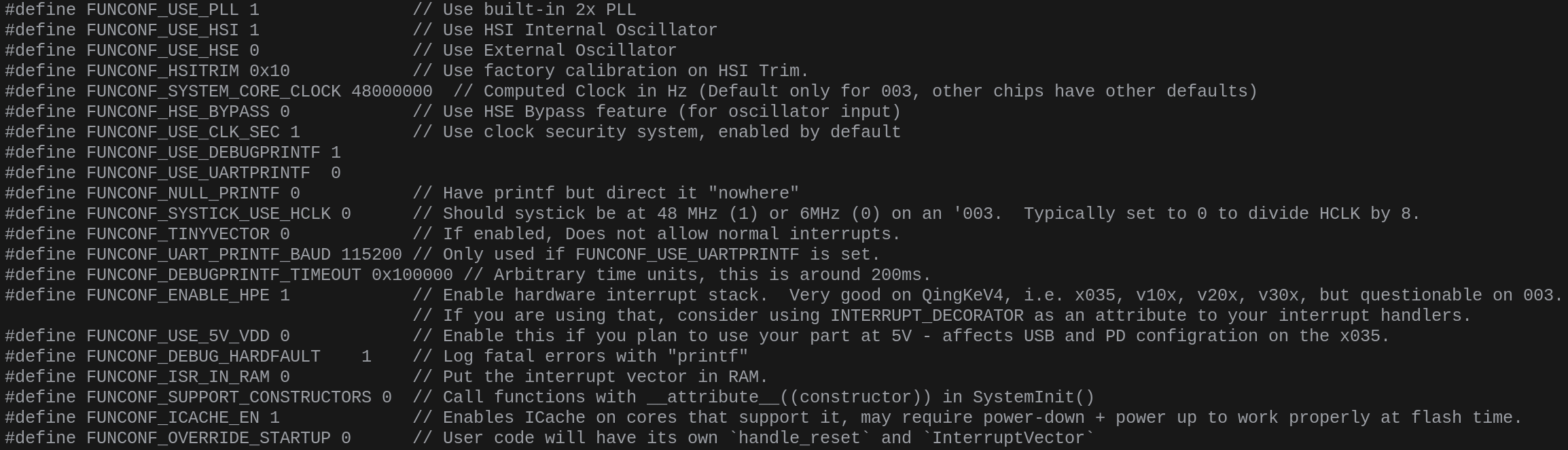 FUNCONFIG